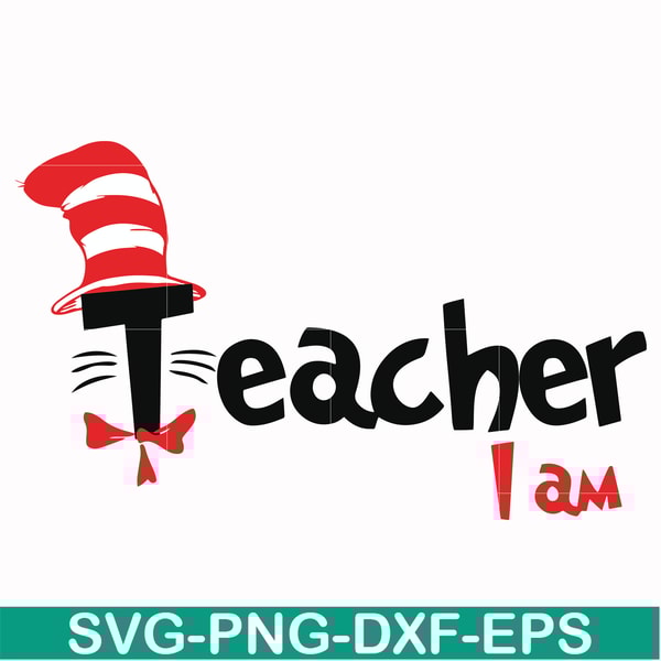 DR00061-Teacher I am svg, png, dxf, eps file DR00061.jpg