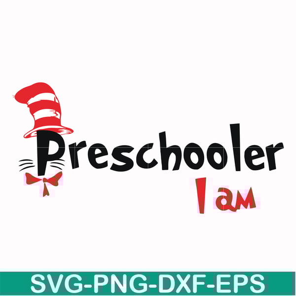 DR00069-Preschooler I am svg, png, dxf, eps file DR00069.jpg