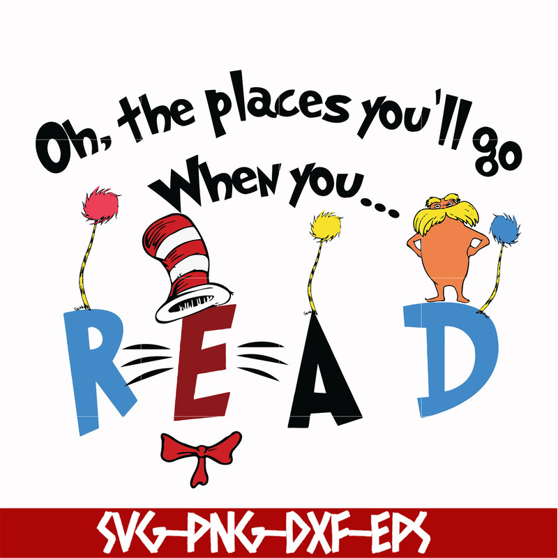 DR0006-Oh the places you'll go when you read svg, png, dxf, eps file DR0006.jpg