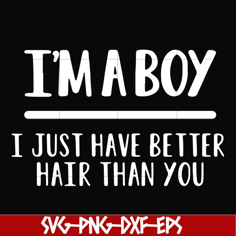 FN000394-I'm a boy I just have better hair than you svg, png, dxf, eps file FN000394.jpg