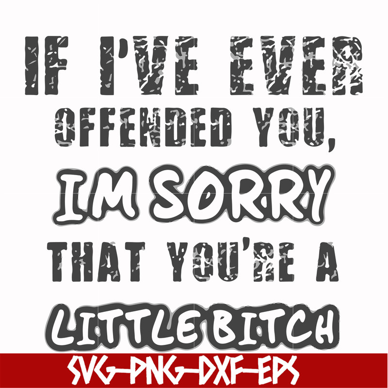 FN000662-If I've ever offended you Im sorry that you're a little bitch svg, png, dxf, eps file FN000662.jpg