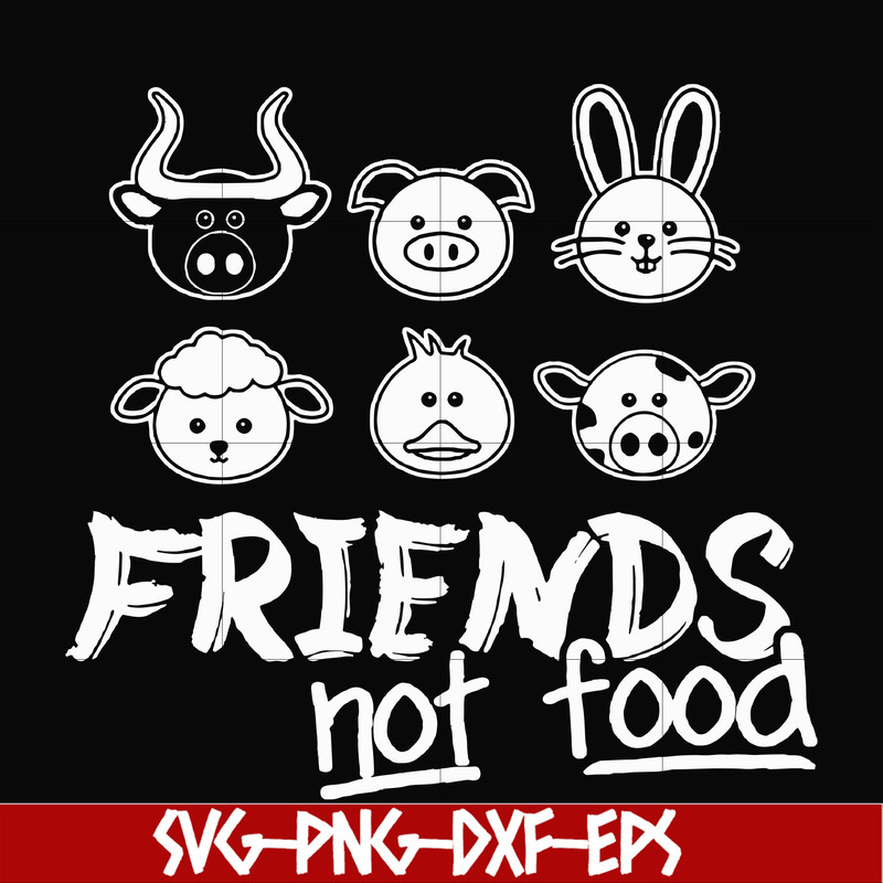 FN00094-Friends not food svg, png, dxf, eps file FN00094.jpg