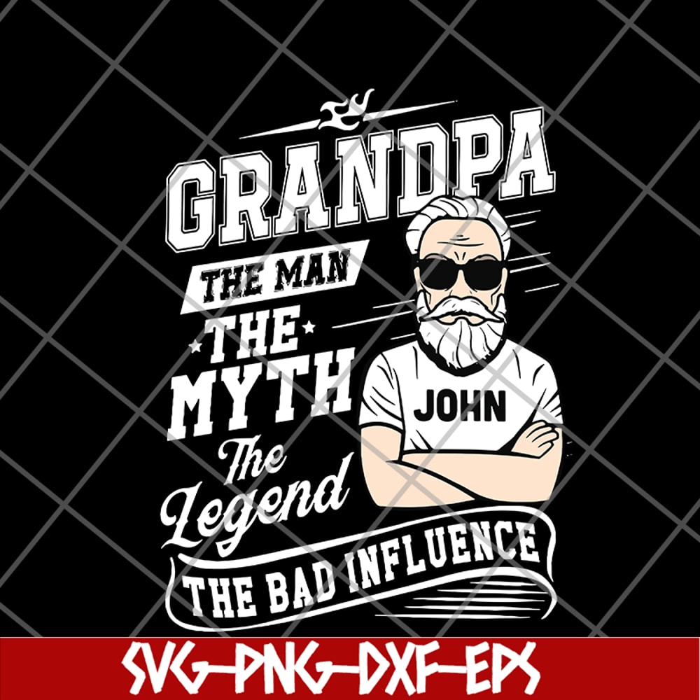 FTD10062113-Grandpa Bad Influence Old Man svg, png, dxf, eps digital file FTD10062113.jpg