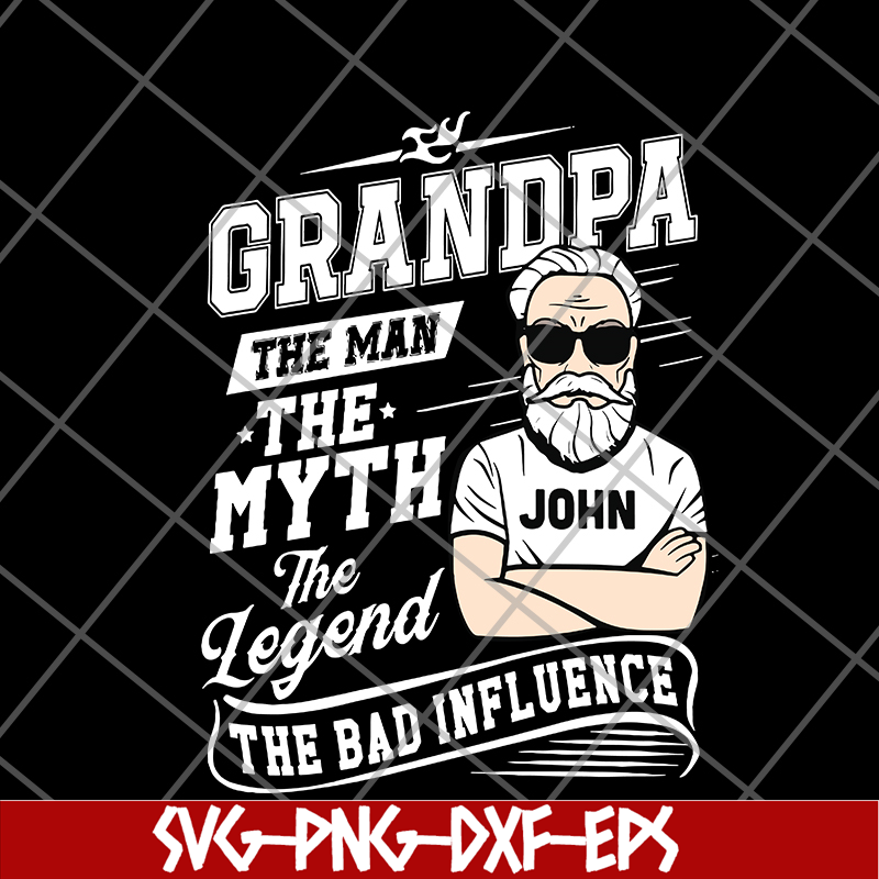 FTD10062113-Grandpa Bad Influence Old Man svg, png, dxf, eps digital file FTD10062113.jpg