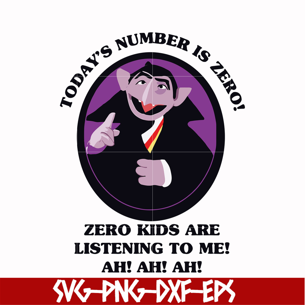 HLW0002-today's number is zero, halloween svg, png, dxf, eps digital file HLW0002.jpg