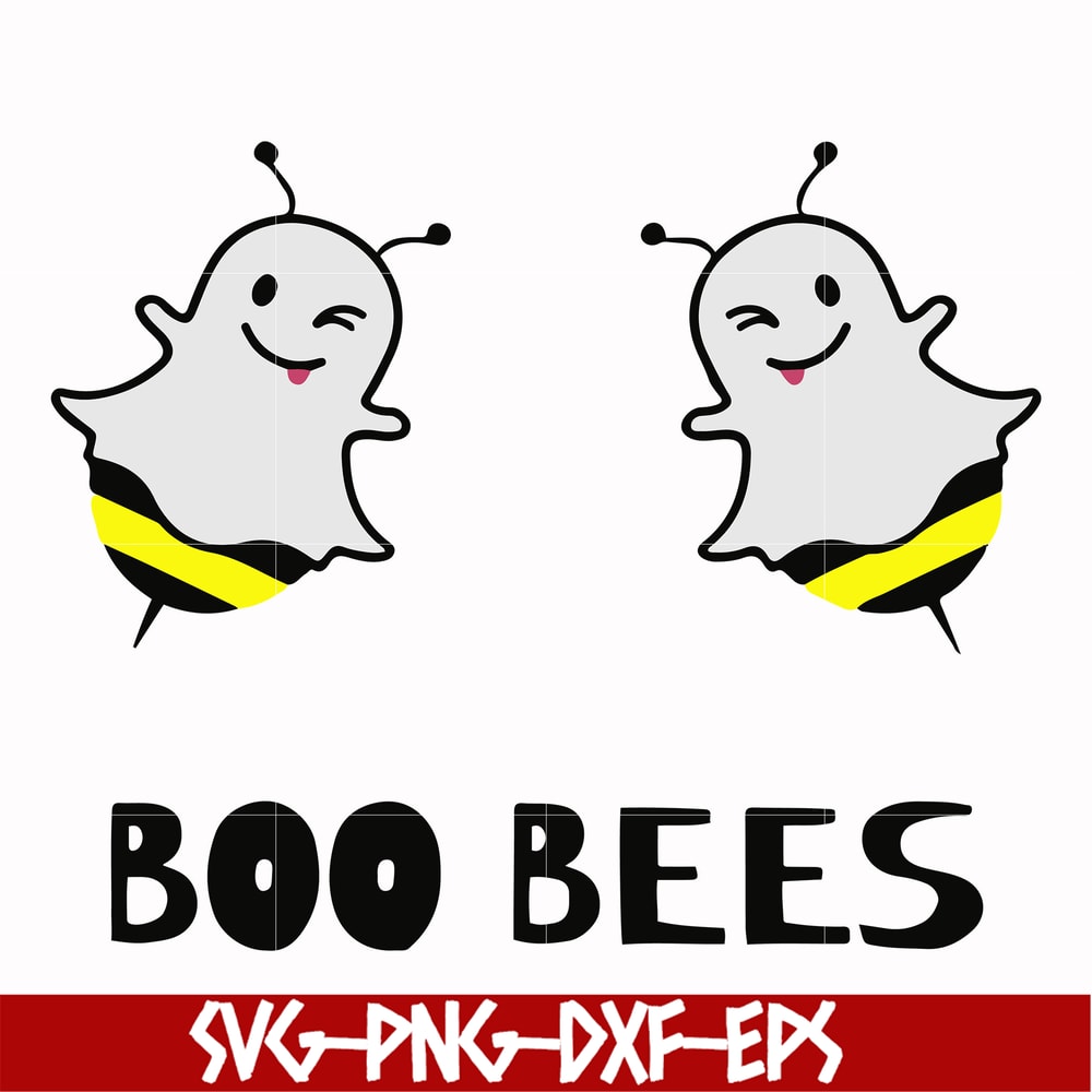 HLW0009-BOO BEES, halloween svg, png, dxf, eps digital file HLW0009.jpg