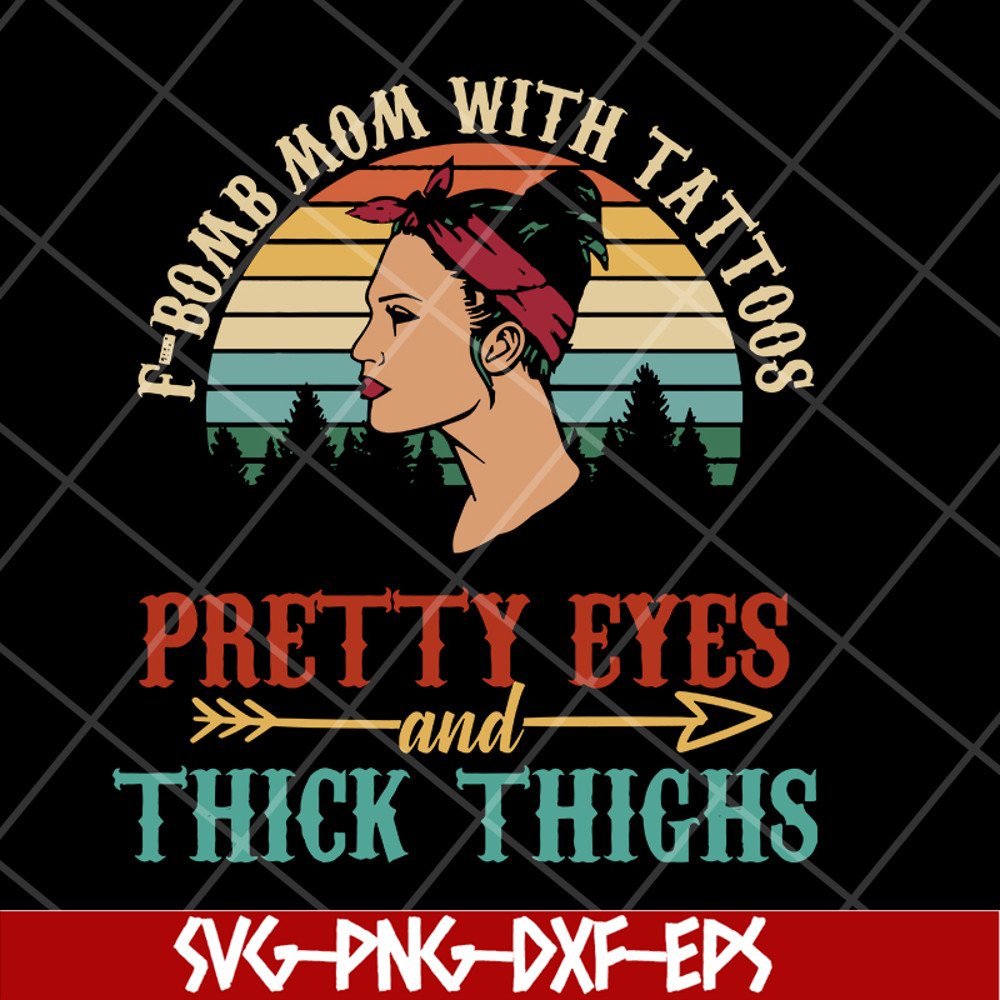 MTD05042124-f bomb mom with tattoos svg, Mother's day svg, eps, png, dxf digital file MTD05042124.jpg