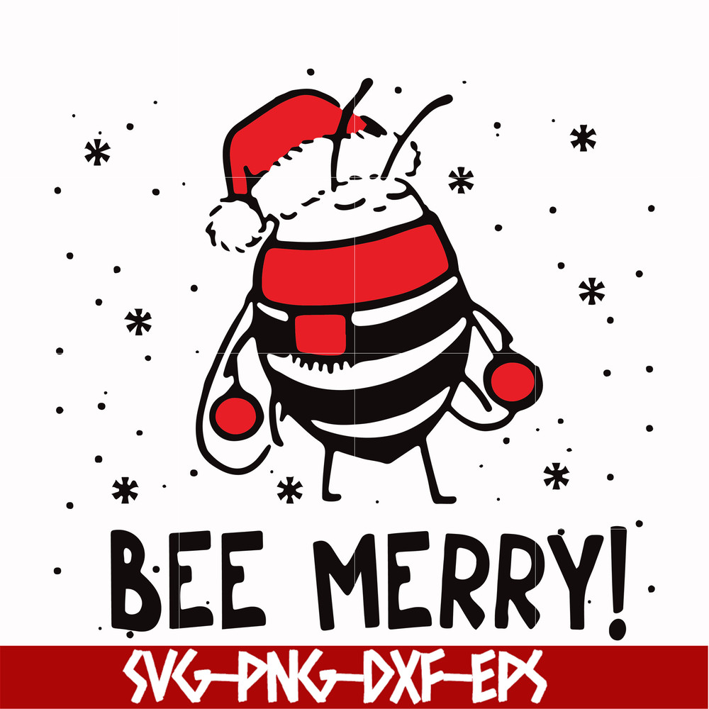 NCRM0015-Bee merry svg, christmas svg, png, dxf, eps digital file NCRM0015.jpg