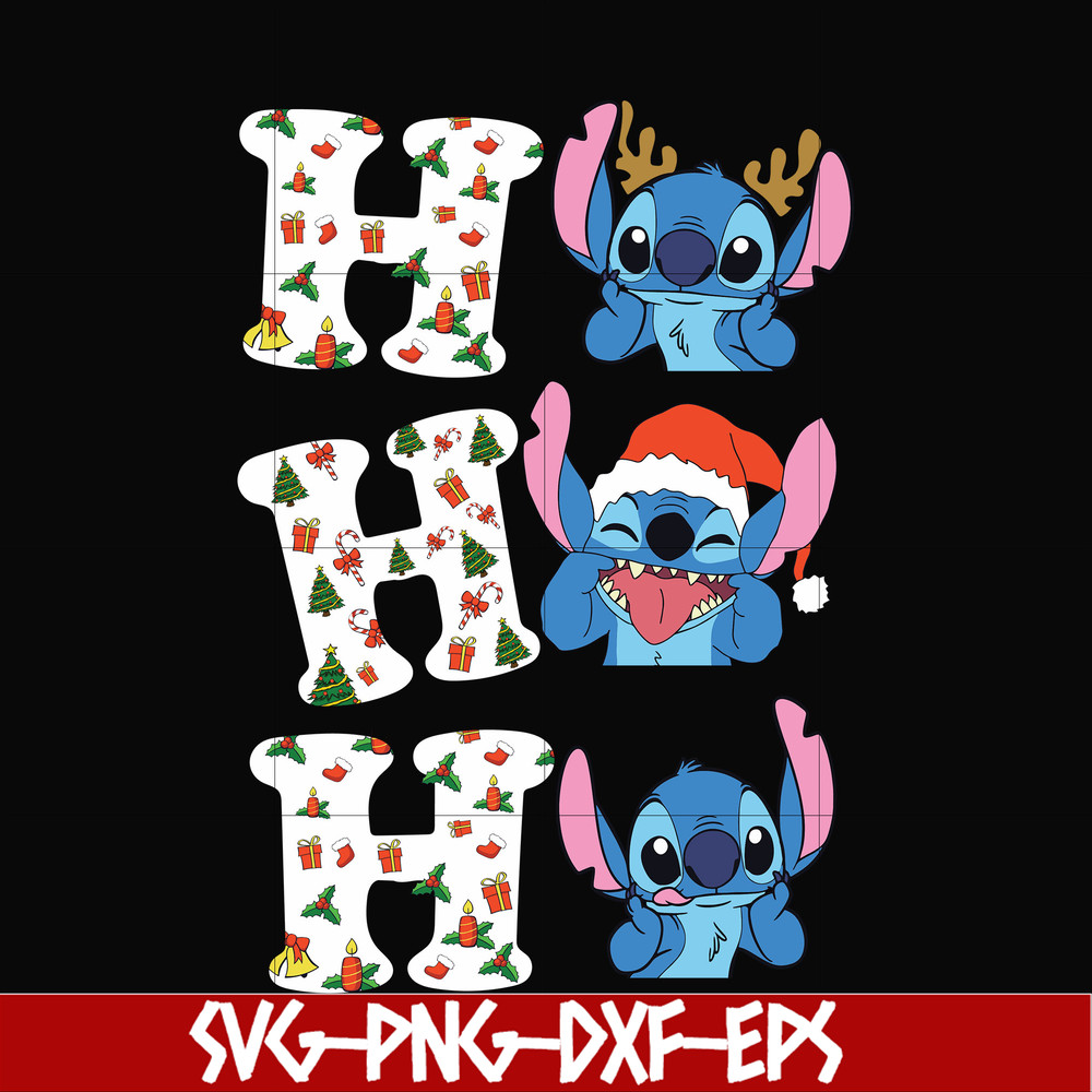 NCRM0101-Stitch Ho Ho Ho Christmas svg, png, dxf, eps digital file NCRM0101.jpg