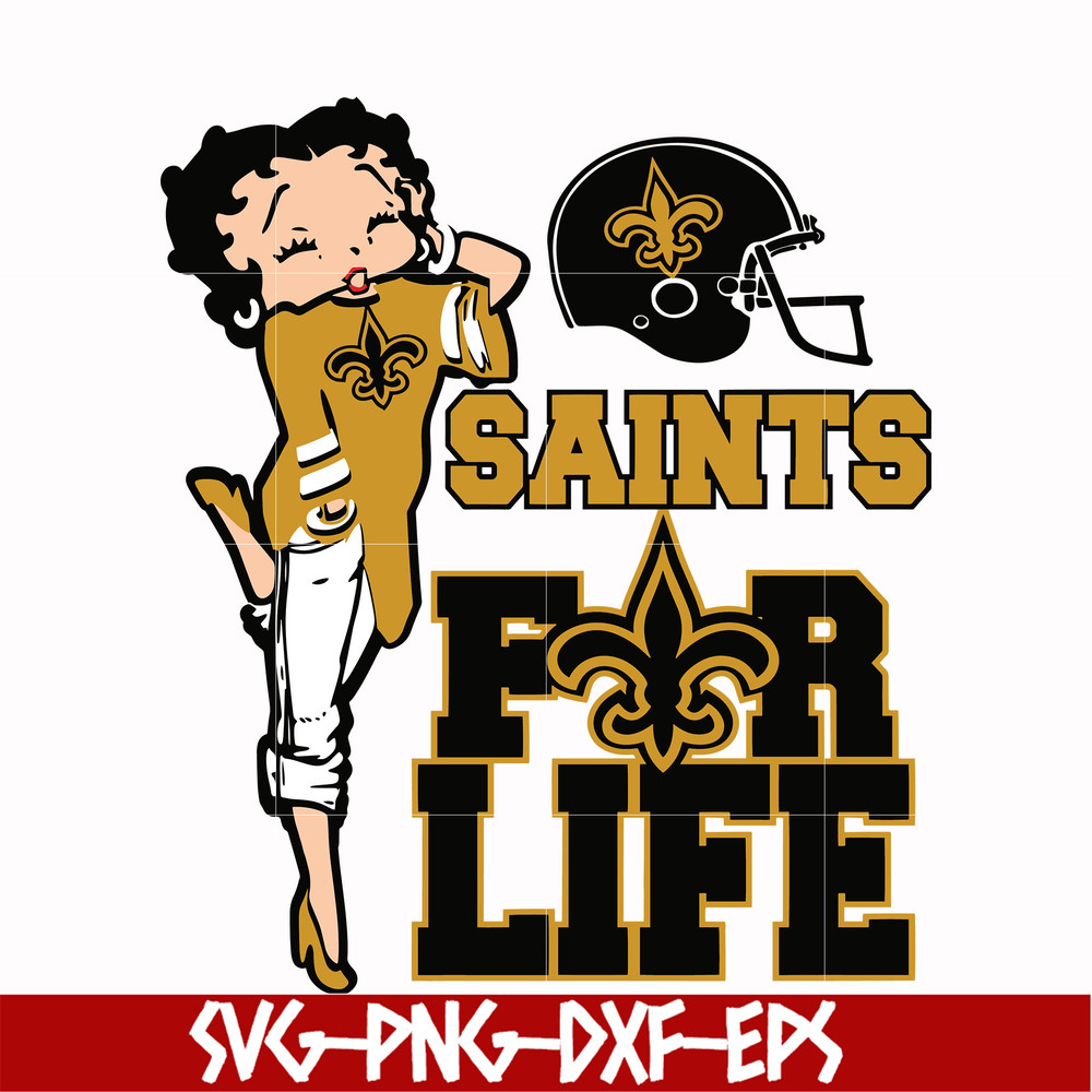 NFL000082-Saints for life, svg, png, dxf, eps file NFL000082.jpg