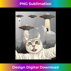 Funny Cat Tee, Galaxy Cat Spaceship Alien Cat UFO - Sophisticated PNG Sublimation File - Elevate Your Style with Intricate Details