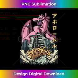 japanese killer axolotl vegetable kaiju anime axolotl - sublimation-optimized png file - reimagine your sublimation pieces