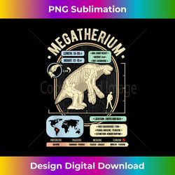 Dinosaur Facts - Megatherium Sloth Science & Anatomy Gift - Contemporary PNG Sublimation Design - Pioneer New Aesthetic Frontiers