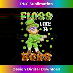st patricks day leprechaun floss like a boss boys kids men - bespoke sublimation digital file - crafted for sublimation excellence