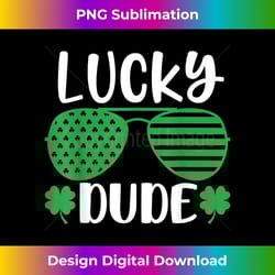 lucky dude st patrick's day sunglasses with shamrock - innovative png sublimation design - customize with flair