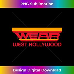 Wear West Hollywood Apparel for Vintage Rock Music Lover - Luxe Sublimation PNG Download - Lively and Captivating Visuals