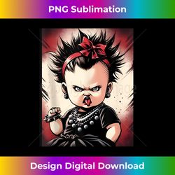 Rebel Baby Punk Rock Fashion for Cute Baby Girls Tank Top - Luxe Sublimation PNG Download - Reimagine Your Sublimation Pieces
