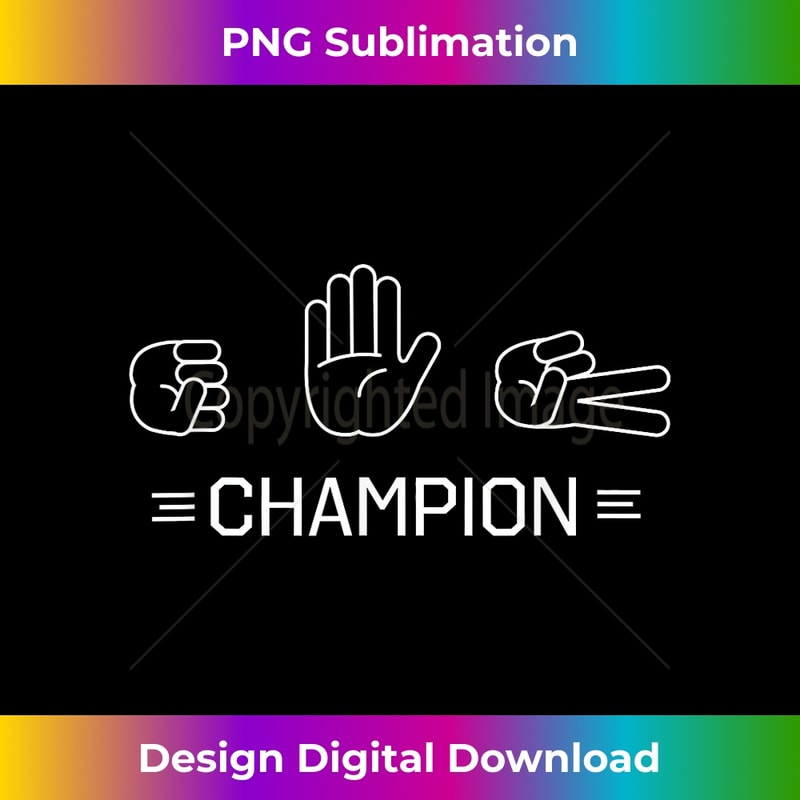 Rock Paper Scissors Champ Teeday Rock Paper Scissors Champion - Classic Sublimation PN | Inspire ...
