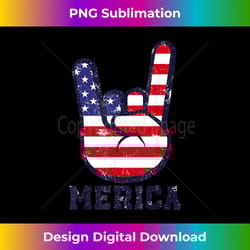 merica rock sign 4th of july american usa flag patriotic - bespoke sublimation digital file - pioneer new aesthetic frontiers
