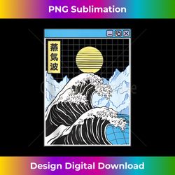Kanagawa Wave Japan Digital Landscape Kawaii Anime Vaporwave Tank Top - Sophisticated PNG Sublimation File - Enhance Your Art with a Dash of Spice