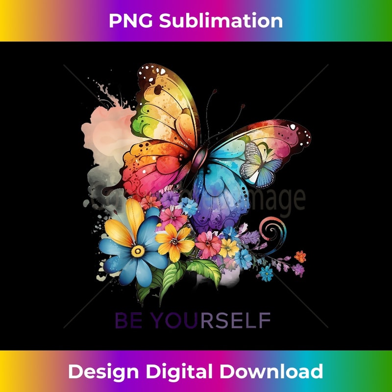 JX-20240101-5840_Rainbow Butterfly BE YOU Graphic Tee - Be Yourself Floral 1855.jpg