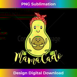 cute avocado seed mamacado mothers day mom avocado - artisanal sublimation png file - enhance your art with a dash of spice