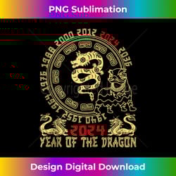 chinese new year 2024 year of the dragon 2024 tank top - contemporary png sublimation design - enhance your art with a dash of spice