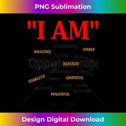 I AM Positive Affirmations - Timeless PNG Sublimation Download - Animate Your Creative Concepts