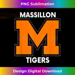 massillon m sports, football, baseball, basketball. tigers - contemporary png sublimation design - chic, bold, and uncompromising