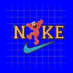 elmo nike svg, embroidered file