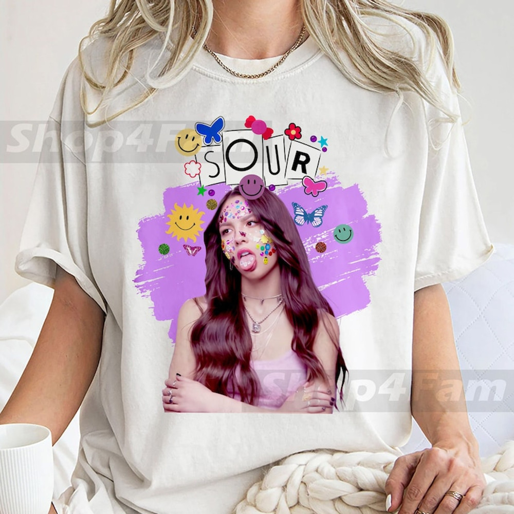 Olivia Rodrigo Sour Shirt, Olivia Rodrigo T-Shirt, Sour Album Shirt, Vintage Olivia Rodrigo Shirt.png