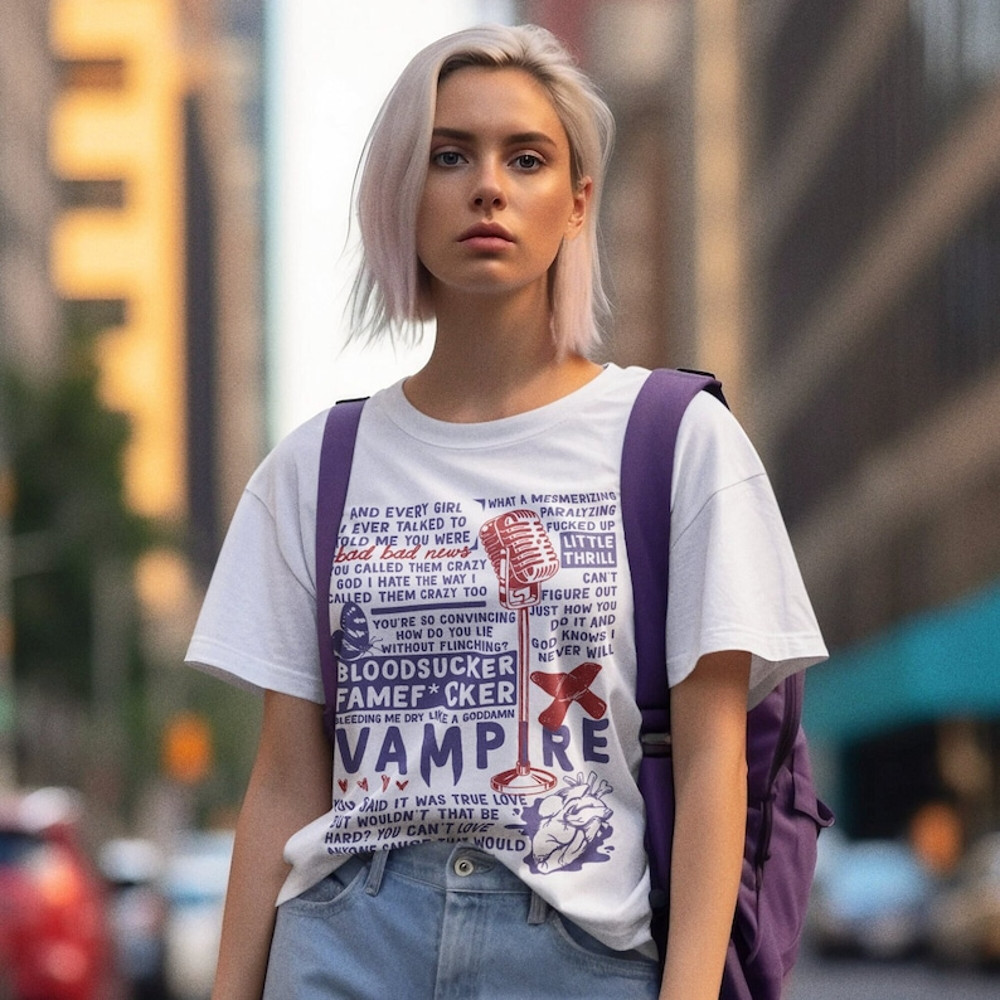 Vampire Shirt - Olivia Rodrigo GUTS Album Merch.png