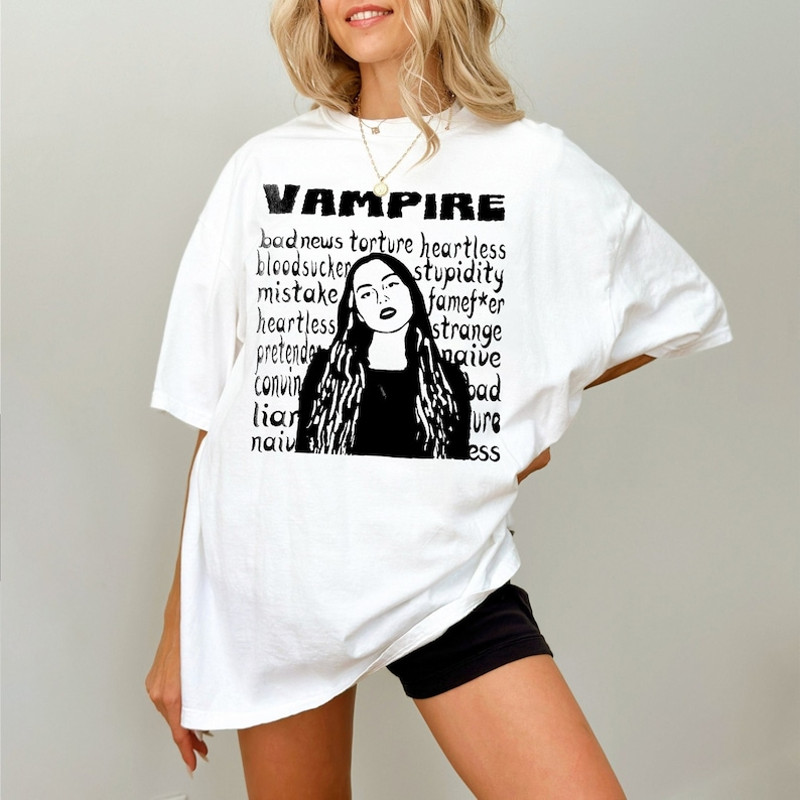 Vintage Vampire Olivia Rodrigo Shirt, Vampire Shirt, Olivia Rodrigo Merch.png
