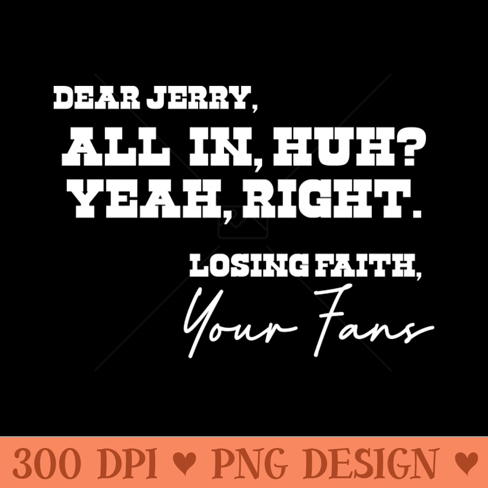 Open Letter to Jerry Jones - PNG Download Collection - Variety