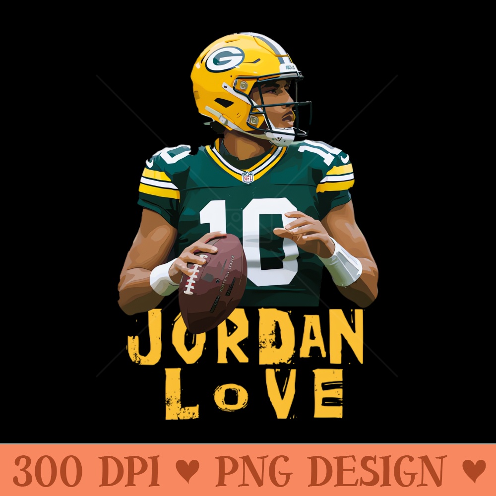 Jordan Love Legend - PNG Downloadable Art - High Quality 300 DPI