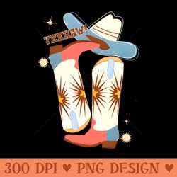 yeehaw cowboy boots - digital png files