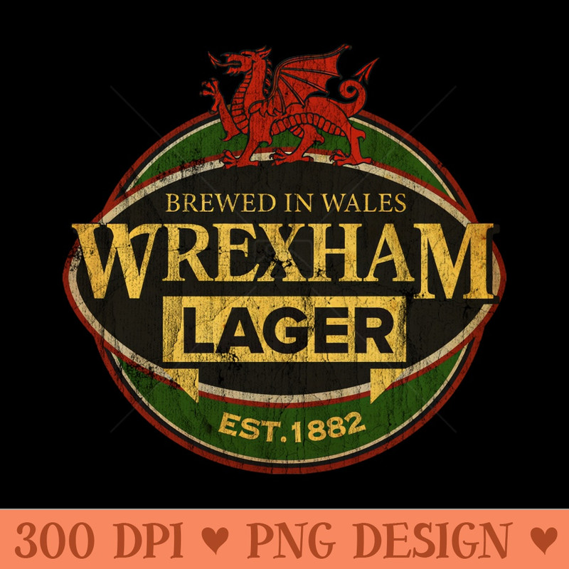 WREXHAM LAGER VINTAGE TEXTURE - PNG Download Bundle - High Quality 300 DPI