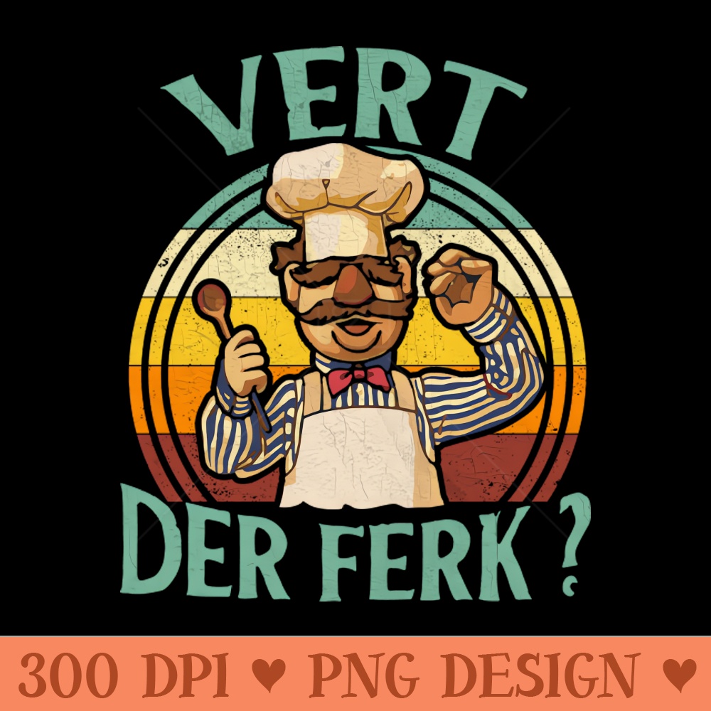 Swedish Chef RETRO - Digital PNG Graphics - High Quality 300 DPI