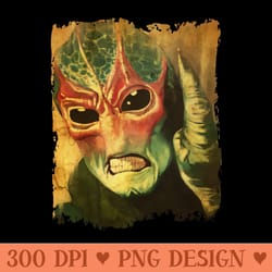 the alien raises his middle finger - digital png graphics