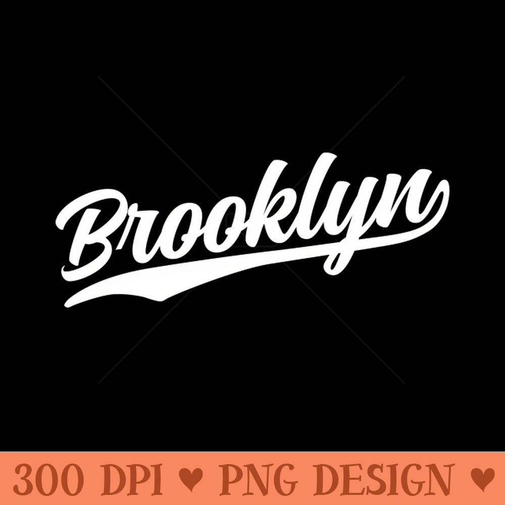 Brooklyn Cursive (White) - Instant PNG Download - Customer Support