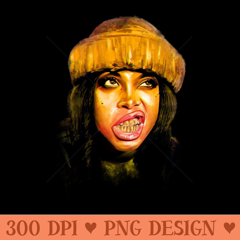 Erykah Badu Vintage RNB - Downloadable PNG - High Quality 300 DPI
