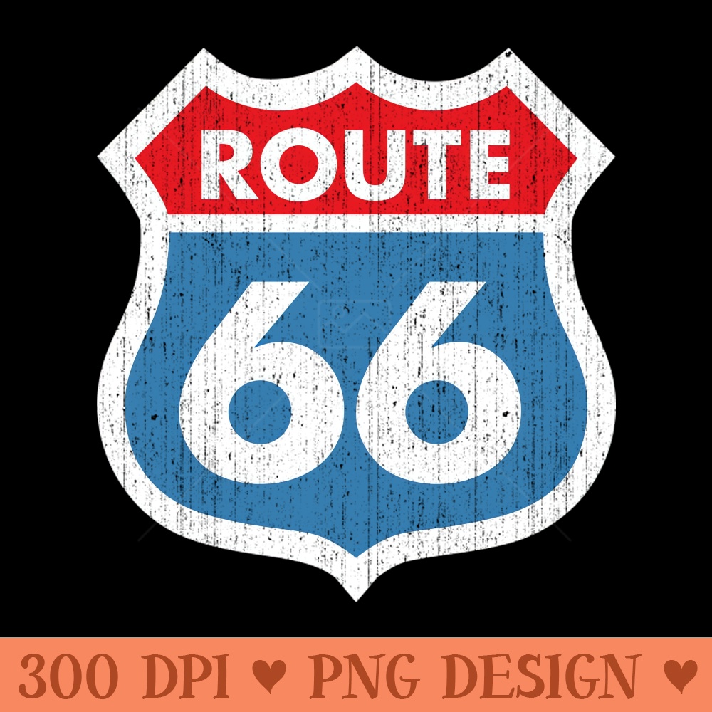 Route 66 Weathered - PNG Download Collection - High Quality 300 DPI