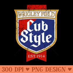 cub style vintage chicago - png download bundle