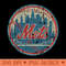 VINTAGE RETRO STYLE - NY METS BASEBALL 70S - PNG File Download - Good Value