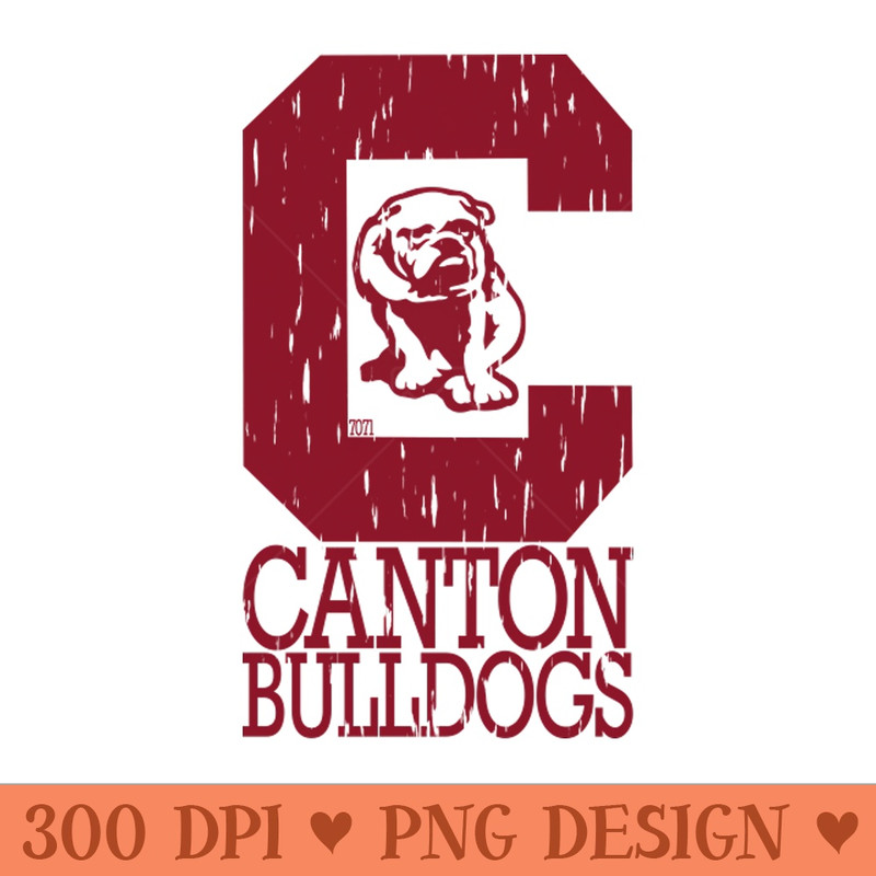 Vintage Canton Bulldogs - Transparent PNG - Convenience