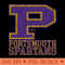 Vintage Portsmouth Spartans - Sublimation PNG Designs - High Quality 300 DPI