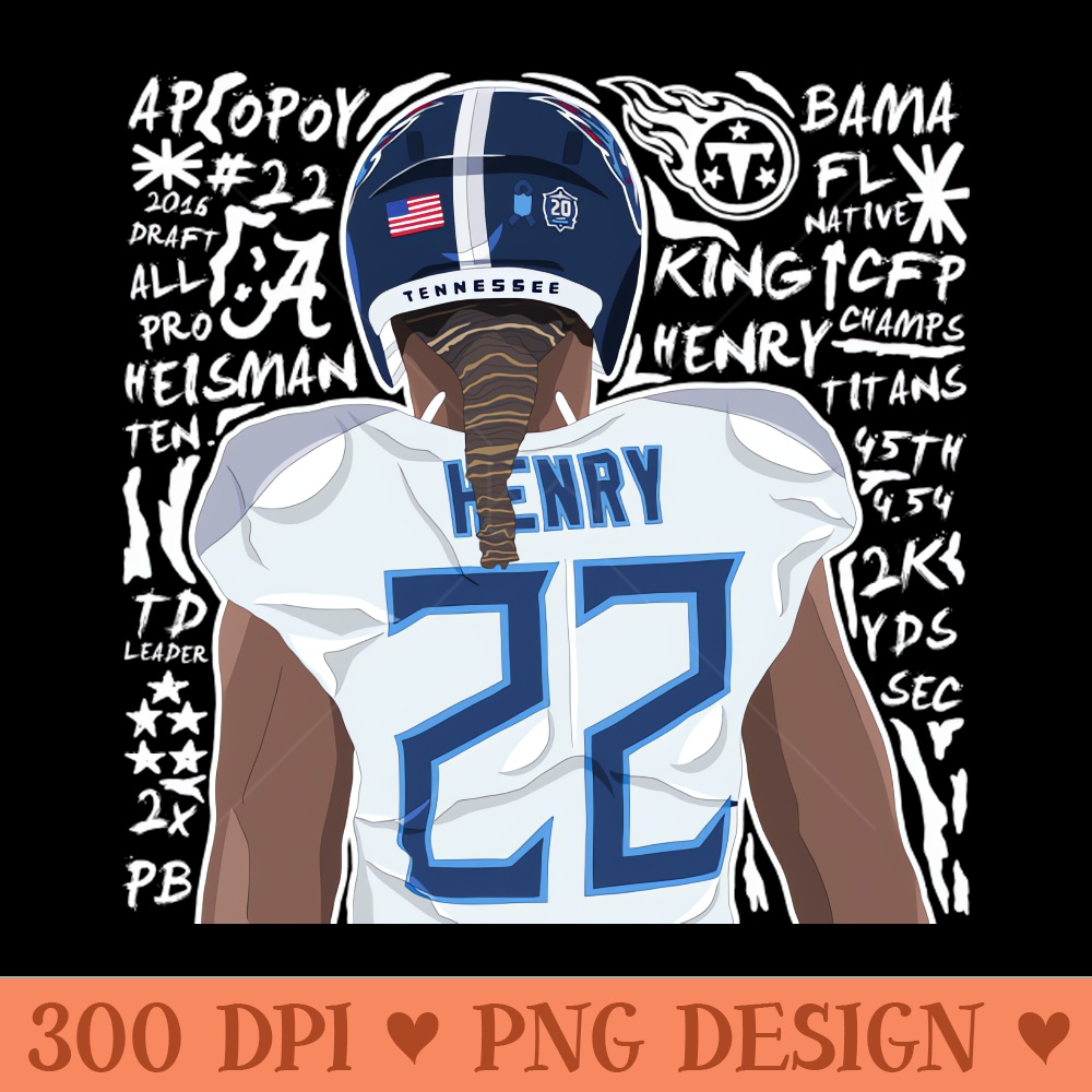 Derrick Henry Art - Digital PNG Files - Professional Design