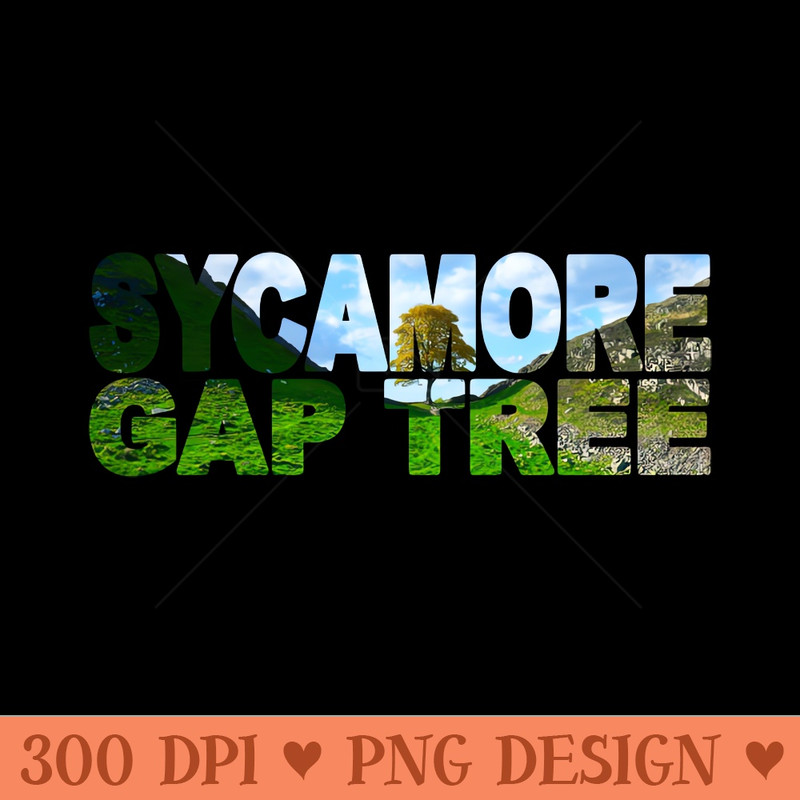 SYCAMORE GAP TREE - England Hadrian's Wall - Digital PNG Graphics - Customer Support