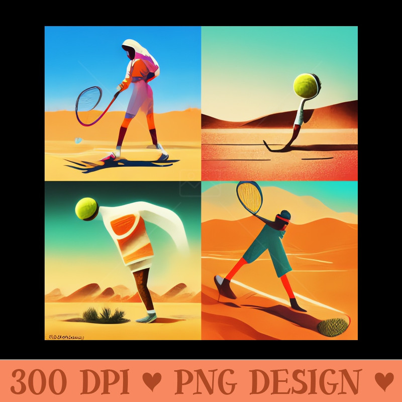 Desert Tennis Players - Digital PNG Files - Latest Updates