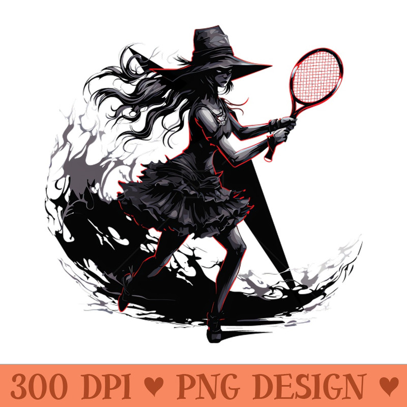 Gothic Witch Tennis - Halloween Design - Digital PNG Files - Popularity